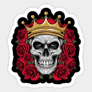 Floral Skull: Beauty and Darkness in Harmony Sticker